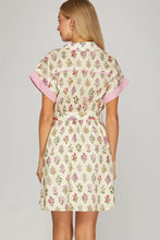 Load image into Gallery viewer, Collared Button Down Mini Dress
