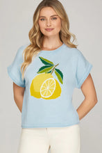 Load image into Gallery viewer, Drop Short Sleeve Print Knit Sweater Top
