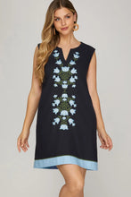 Load image into Gallery viewer, Sleeveless Embroidered Mini Dress
