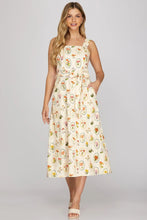 Load image into Gallery viewer, Sleeveless Waist Tied Midi Dress
