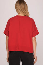 Load image into Gallery viewer, Drop Half Sleeve Crew Neck Sweater Top
