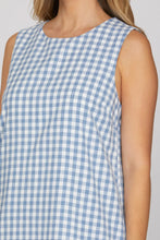 Load image into Gallery viewer, Gingham Round Neck Woven Mini Dress
