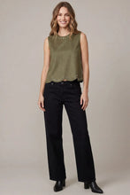 Load image into Gallery viewer, Sleeveless Scallop Hem Studded Suede Top
