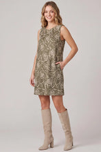Load image into Gallery viewer, Sleeveless Embroidery Suede Mini Dress
