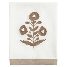 Load image into Gallery viewer, Floral Embroidered Tea Towel
