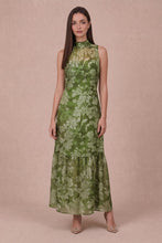 Load image into Gallery viewer, Soft Organza Mock Neck Maxi Dress
