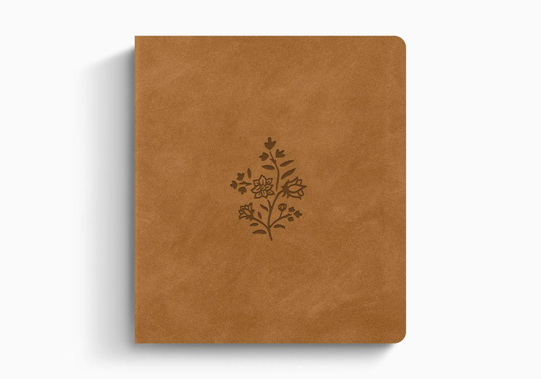 ESV Journaling Study Bible TruTone over Board, Nubuck Caramel