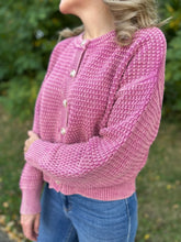 Load image into Gallery viewer, Cropped Mineral Washed Cable Knit Sweater
