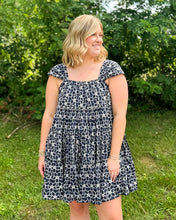 Load image into Gallery viewer, Mini Navy Minos Eyelet Dress
