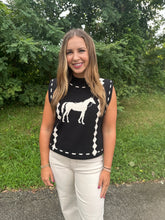 Load image into Gallery viewer, Sleeveless Horse Knit Vest
