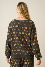Load image into Gallery viewer, Floral Print Crew Neck and Terry Knit Pant Set
