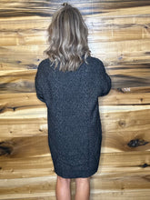 Load image into Gallery viewer, Cable Knit Drop Shoulder Sweater Dress
