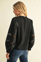 Load image into Gallery viewer, Long Sleeve Lace Detail Top
