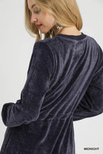Load image into Gallery viewer, Velor Long Sleeve Mini Dress
