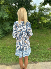 Load image into Gallery viewer, Mixed Print Smocking Detail Dress
