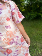 Load image into Gallery viewer, Purple Mix Floral Short Sleeve Bubble Dress
