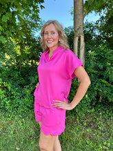 Load image into Gallery viewer, Scallop Hem Detail Solid Top &amp; Shorts Set
