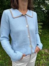 Load image into Gallery viewer, Whipstitching Edge Detail Button Up Cardigan
