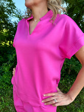 Load image into Gallery viewer, Scallop Hem Detail Solid Top &amp; Shorts Set
