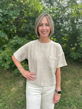 Load image into Gallery viewer, Washed Ribbed Short Sleeve Top
