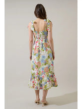 Load image into Gallery viewer, Esther Floral Baker Tie Strap Midi Dress
