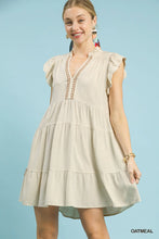 Load image into Gallery viewer, Linen Tiered Baby Doll Dress
