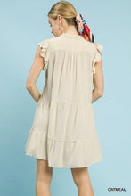 Load image into Gallery viewer, Linen Tiered Baby Doll Dress
