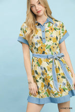 Load image into Gallery viewer, Watercolor Floral Belted Shirt Dress
