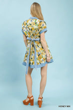 Load image into Gallery viewer, Watercolor Floral Belted Shirt Dress
