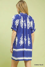 Load image into Gallery viewer, Two Tone Border Print Mini Dress
