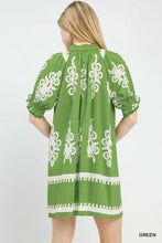 Load image into Gallery viewer, Two Tone Border Print Mini Dress
