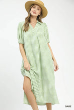 Load image into Gallery viewer, Gingham Midi Dress
