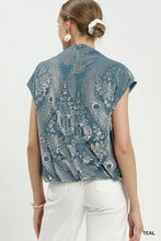 Load image into Gallery viewer, Velvet Mock Neck Bubble Top
