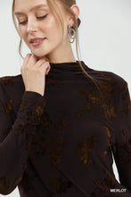 Load image into Gallery viewer, Long Sleeve Velvet Mock Neck Top
