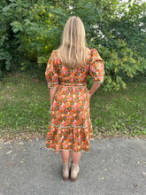 Load image into Gallery viewer, Autumn Puff Sleeve Midi Dress
