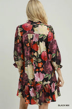 Load image into Gallery viewer, Floral Smocked Yoke Button Front Mini Dress
