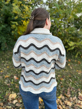 Load image into Gallery viewer, Wave Stripe Turtle Neck Sweater
