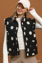 Load image into Gallery viewer, Polka Dot Quilted Ruffle Vest
