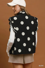 Load image into Gallery viewer, Polka Dot Quilted Ruffle Vest

