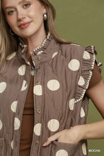 Load image into Gallery viewer, Polka Dot Quilted Ruffle Vest
