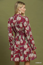 Load image into Gallery viewer, Tulip Floral Print Belted Tiered Mini Dress
