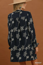 Load image into Gallery viewer, Floral Print Ruffle Button-Front Dress
