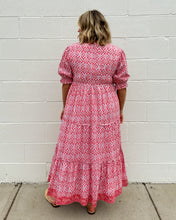Load image into Gallery viewer, Georgia Peach Bellini Midi Dress
