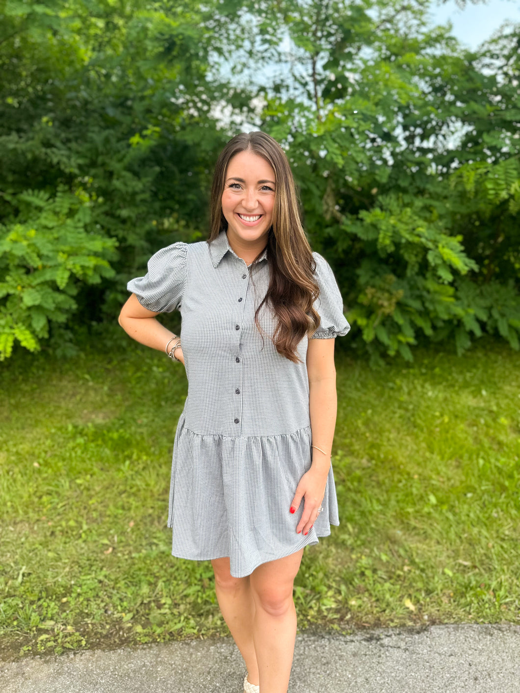 Esme Nimbus Check Dress