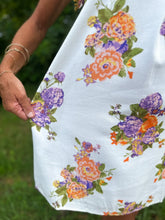 Load image into Gallery viewer, Cream Floral Flutter Pom Trim Sleeve Dress
