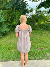 Load image into Gallery viewer, Plaid Puff Sleeve Mini Dress
