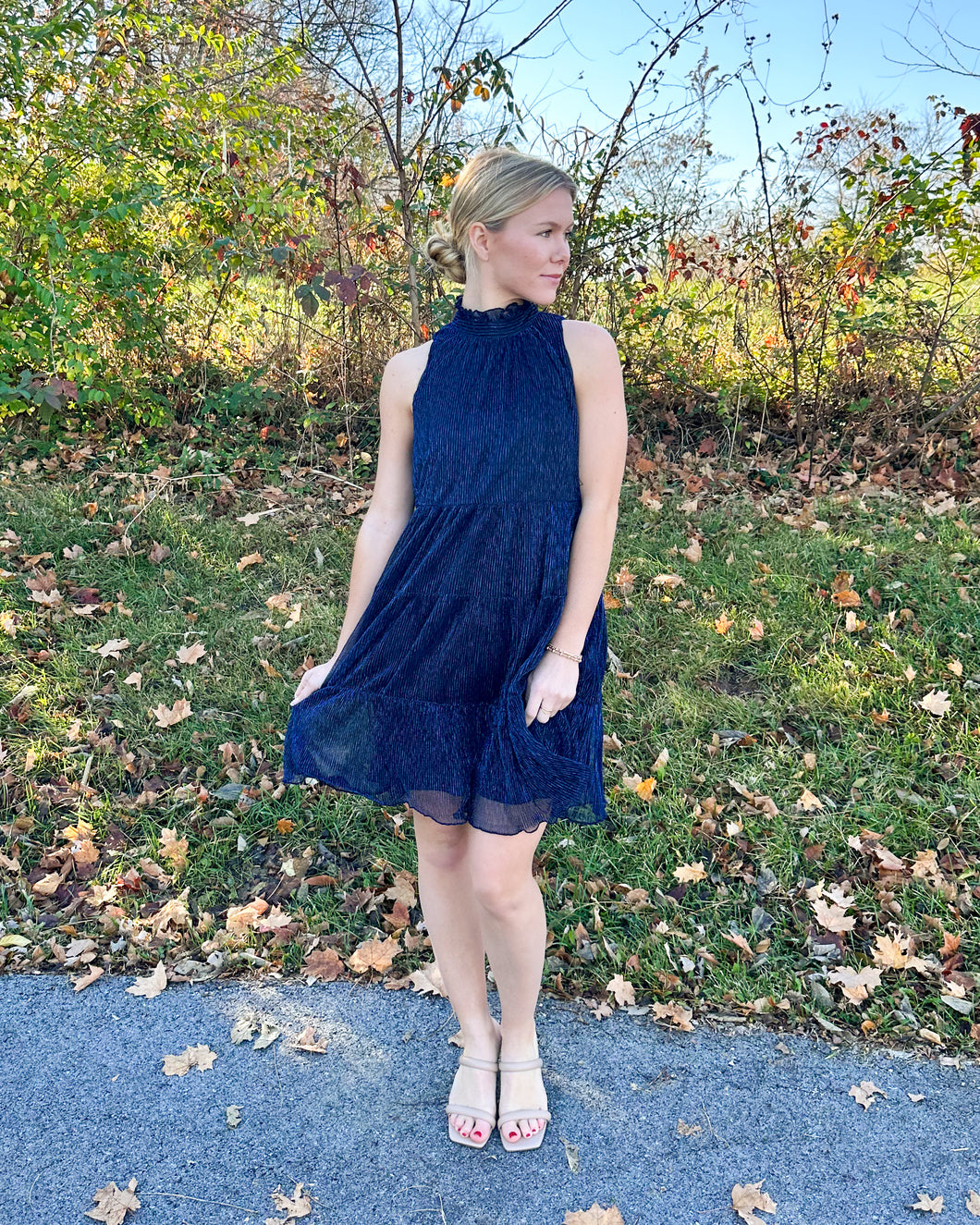 Peyton Tiered Glitter Dress