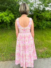 Load image into Gallery viewer, Under The Sun Pink Eyelet Midi Dress
