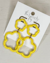 Load image into Gallery viewer, Raffia Double Circle Earrings
