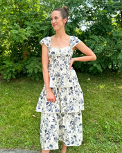 Load image into Gallery viewer, Carolina Toile Printed Tiered Midi Dress
